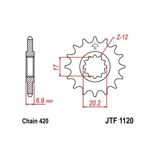 ZĘBATKA ZDAWCZA TEKNIX 14Z MINARELLI AM6 - Jack Motors - Części i