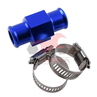ADAPTER CZUJNIKA TEMPERATURY 1/8" 22MM ALU CNC NIEBIESKI
