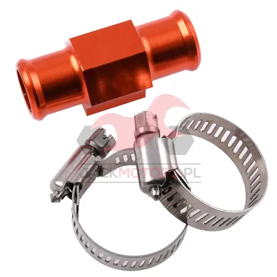 ADAPTER CZUJNIKA TEMPERATURY 1/8" 18MM ALU CNC POMARAŃCZOWY