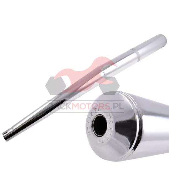 MUFFLER MZ ETZ 251 CHROME JMP - Jack Motors - Części i akcesoria