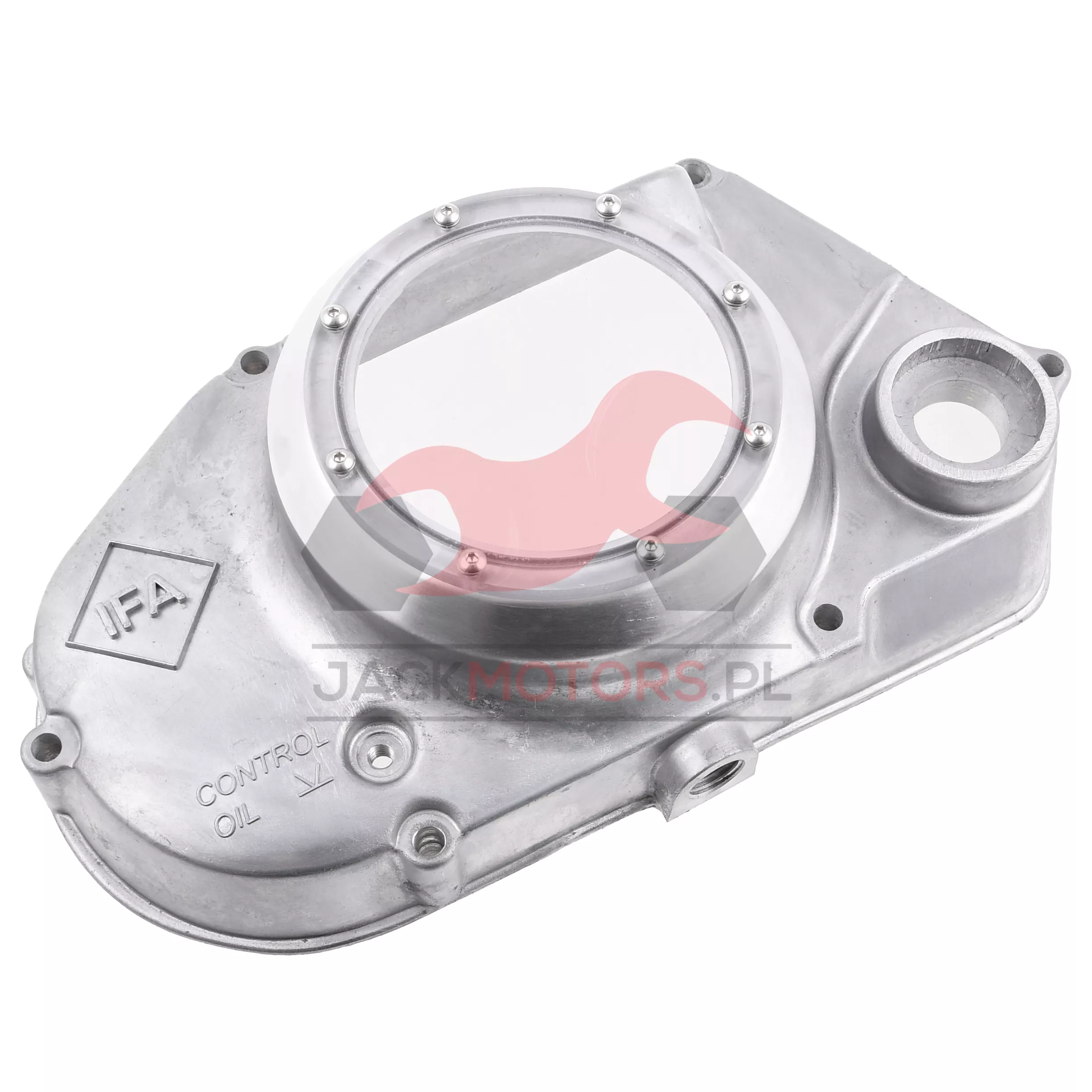 ENGINE COVER SIMSON S51 SR50 LEFT CLEAR ALU - Jack Motors