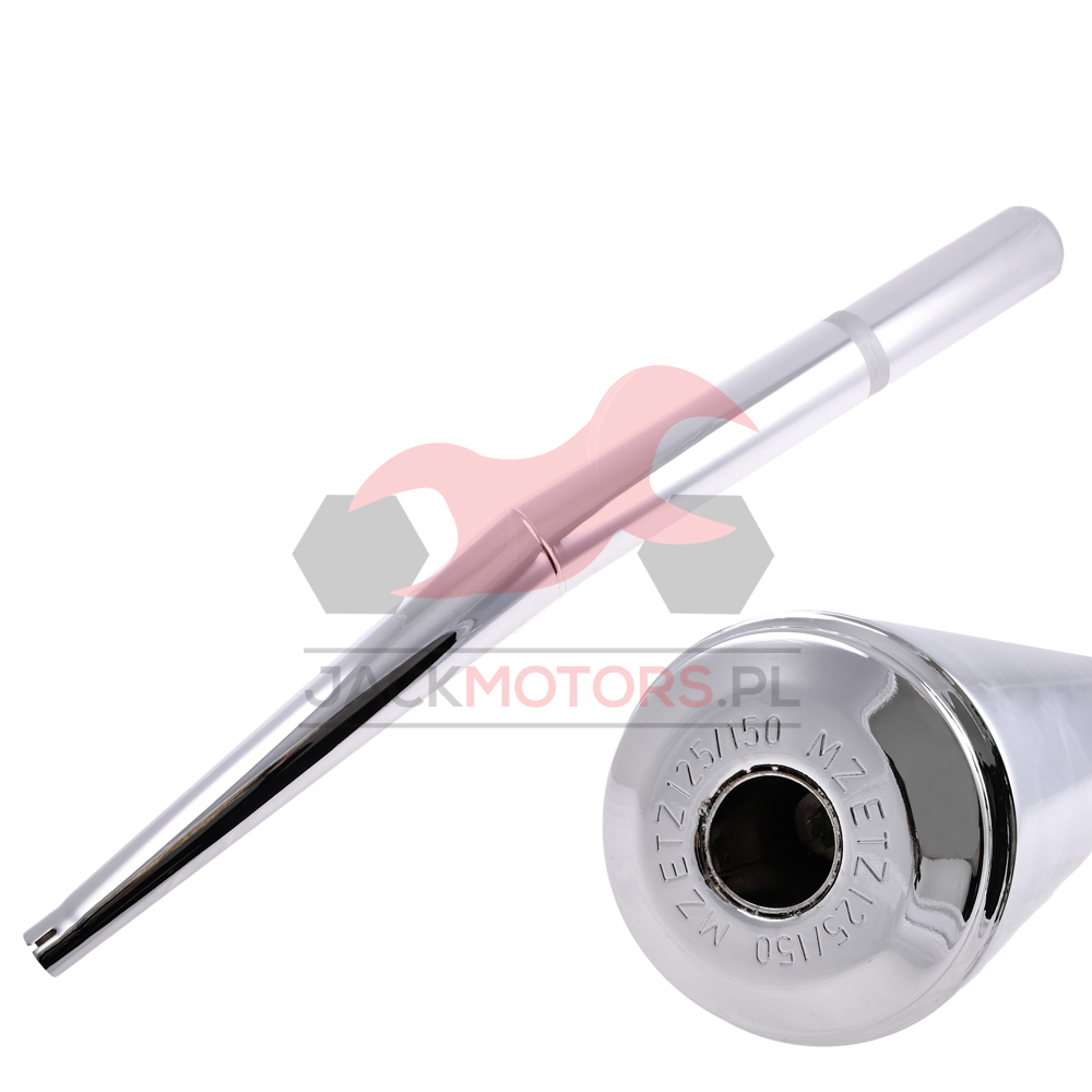 MUFFLER MZ ETZ 150 CHROME JMP - Jack Motors - Części i akcesoria